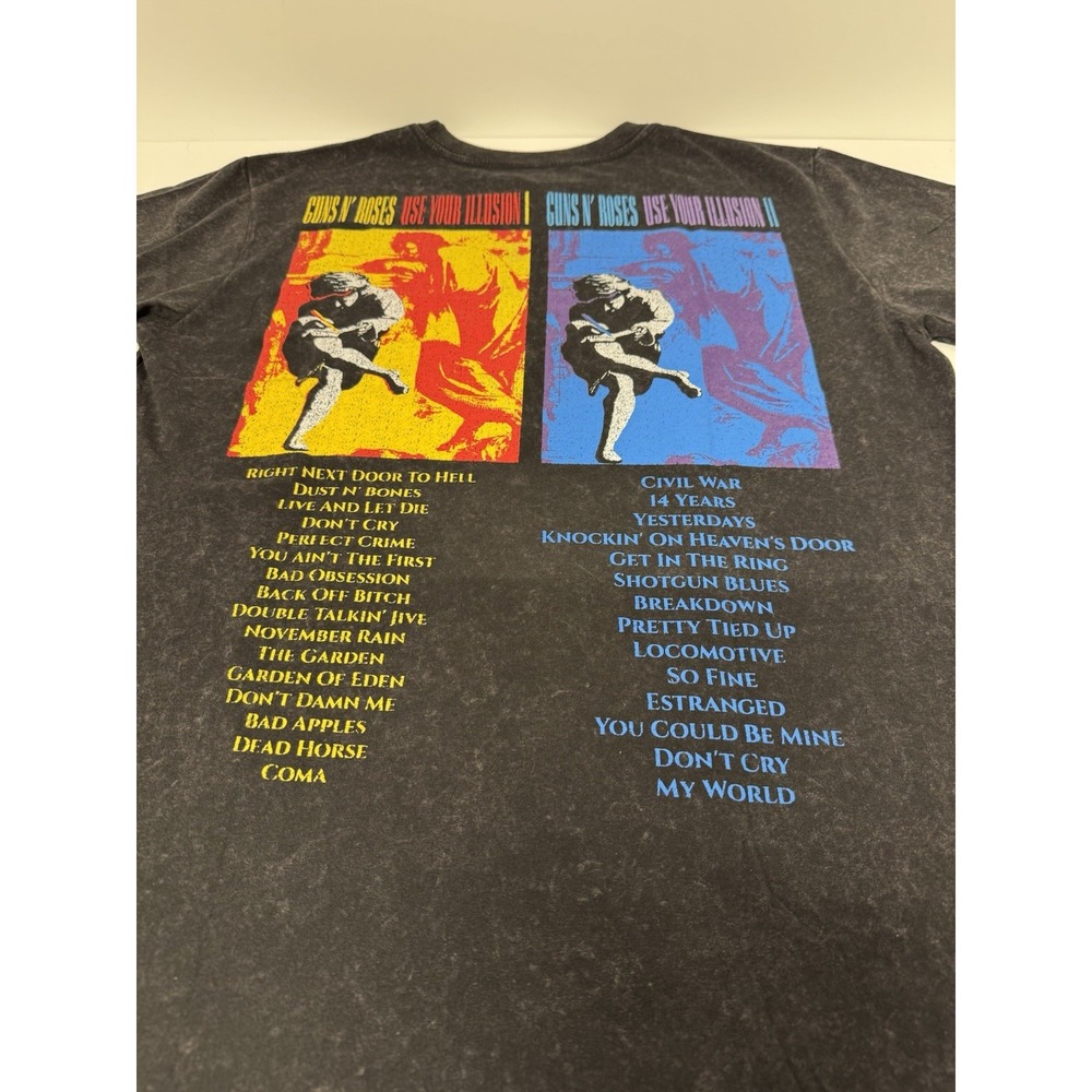 Guns N' Roses Use Your Illusion I & II Tour T-Shirt XL Acid Wash New w/ Tags